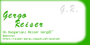 gergo reiser business card